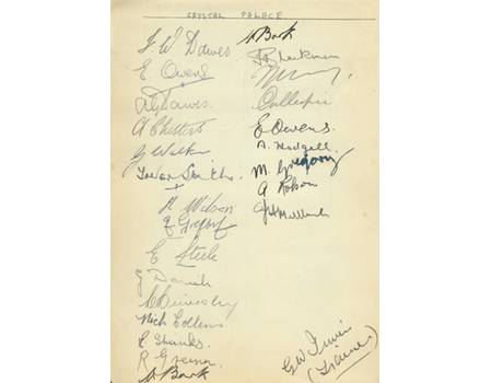 CRYSTAL PALACE & READING FOOTBALL CLUBS (WARTIME) SIGNED ALBUM PAGE