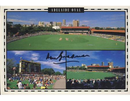DON BRADMAN SIGNED POSTCARD