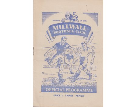 MILLWALL V NOTTINGHAM FOREST 1950-51 FOOTBALL PROGRAMME