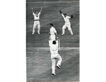 ENGLAND V AUSTRALIA 1961 (MAY CAUGHT BY GROUT) CRICKET PHOTOGRAPH
