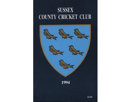 SUSSEX COUNTY CRICKET CLUB HANDBOOK 1994