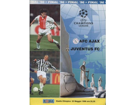 AJAX V JUVENTUS 1996 (CHAMPIONS LEAGUE FINAL) FOOTBALL PROGRAMME