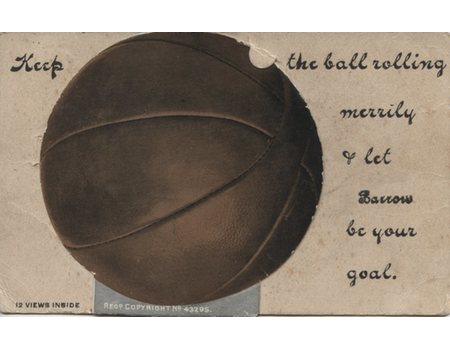 BARROW FOOTBALL NOVELTY POSTCARD 1916