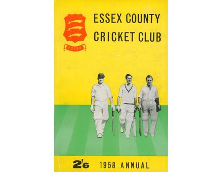 ESSEX COUNTY CRICKET CLUB ANNUAL 1958