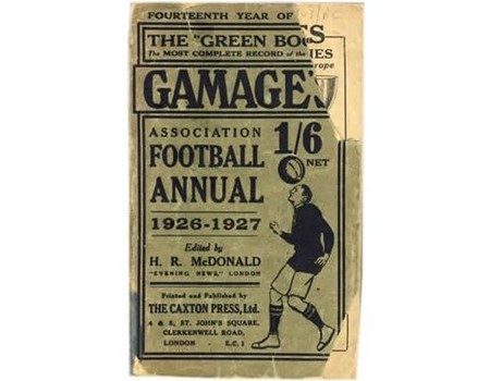 GAMAGES ASSOCIATION FOOTBALL ANNUAL 1926-27