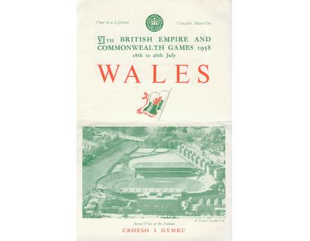 COMMONWEALTH GAMES CARDIFF 1958 PUBLICITY LEAFLET