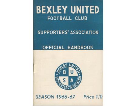 BEXLEY UNITED HANDBOOK 1966-67