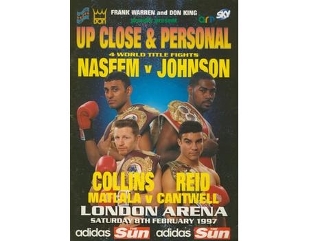 PRINCE NASEEM HAMED V TOM JOHNSON 1997 BOXING PROGRAMME