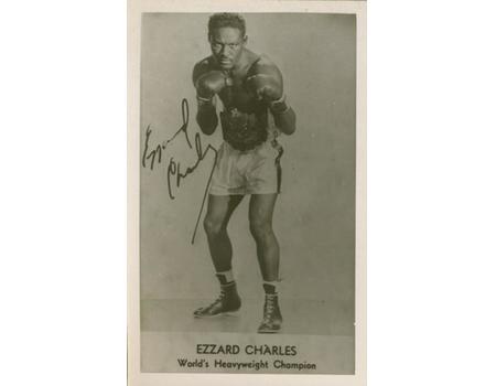 EZZARD CHARLES (USA) BOXING POSTCARD