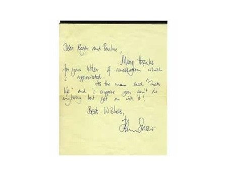 JOHN SNOW (SUSSEX & ENGLAND) 1973 CRICKET LETTER