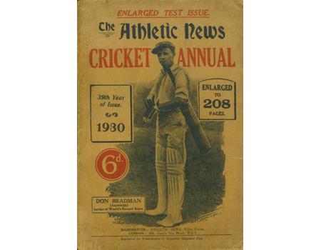 ATHLETIC NEWS CRICKET ANNUAL 1930