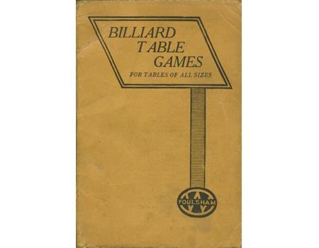 BILLIARD TABLE GAMES FOR TABLES OF ALL SIZES