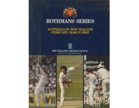ROTHMANS TEST SERIES: AUSTRALIA IN NEW ZEALAND 1982 TOUR BROCHURE