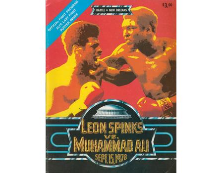 MUHAMMAD ALI V LEON SPINKS 1978 BOXING PROGRAMME