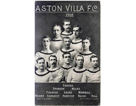ASTON VILLA 1905 FOOTBALL POSTCARD