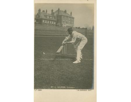 GEORGE BRANN (SUSSEX) CRICKET POSTCARD