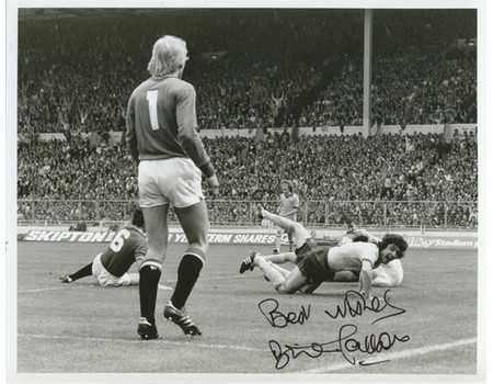 BRIAN TALBOT scoring in 1979 FA Cup final SIGNED PHOTOGRAPH