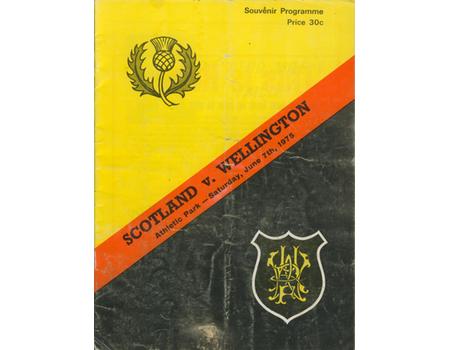 WELLINGTON V SCOTLAND 1975 RUGBY PROGRAMME