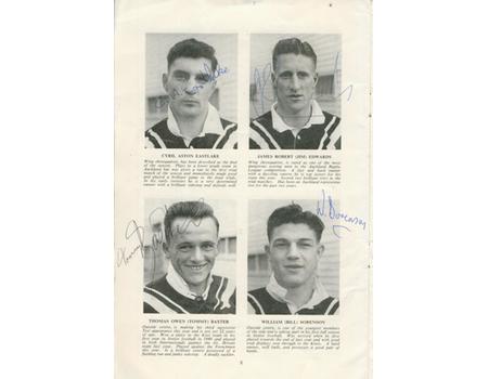 NEW ZEALAND KIWIS TOUR TO GREAT BRITAIN 1951-52 (SIGNED BY KIWI TEAM) RUGBY LEAGUE BROCHURE