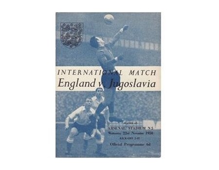 ENGLAND V YUGOSLAVIA 1950 FOOTBALL PROGRAMME