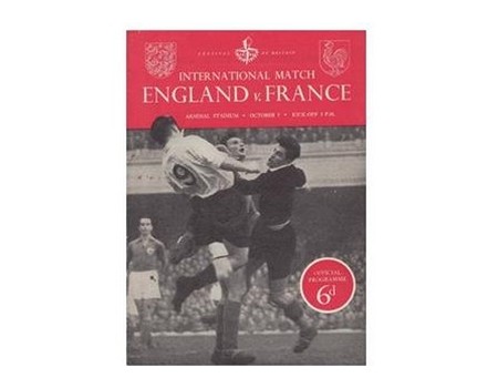ENGLAND V FRANCE 1951 (FESTIVAL OF BRITAIN) FOOTBALL PROGRAMME