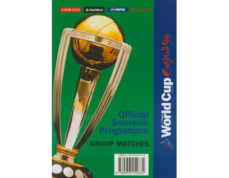 CRICKET WORLD CUP 1999 GROUP MATCHES CRICKET PROGRAMME