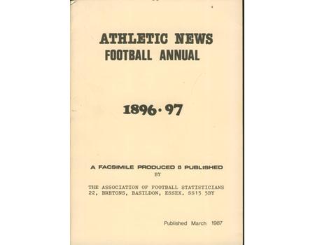 ATHLETIC NEWS FOOTBALL ANNUAL 1896-97 (FACSIMILE EDITION)