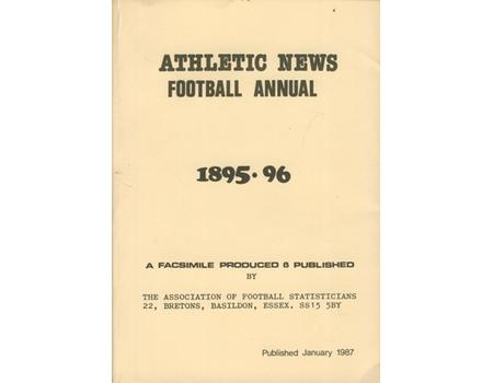 ATHLETIC NEWS FOOTBALL ANNUAL 1895-96 (FACSIMILE EDITION)