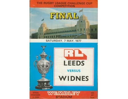 LEEDS V WIDNES 1977 (CHALLENGE CUP FINAL) RUGBY LEAGUE PROGRAMME