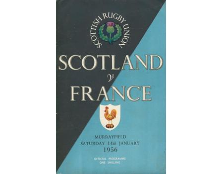 SCOTLAND V FRANCE 1956 RUGBY PROGRAMME