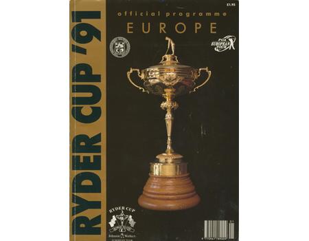 RYDER CUP 1991 (KIAWAH ISLAND) OFFICIAL EUROPEAN PROGRAMME 