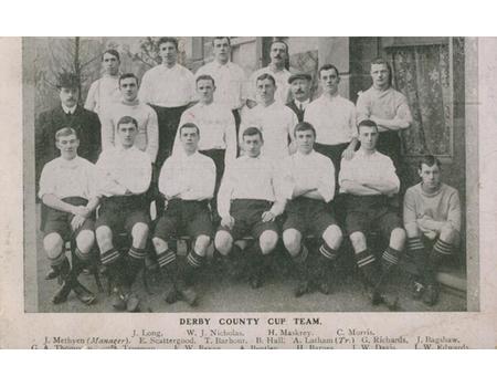 DERBY COUNTY 1908-09 TEAM POSTCARD