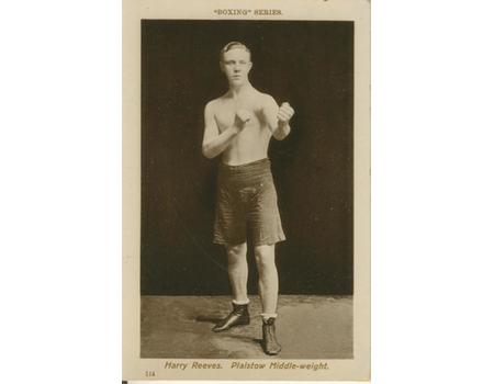 HARRY REEVES BOXING POSTCARD