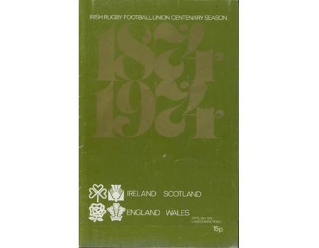 IRELAND & SCOTLAND V ENGLAND & WALES 1975 RUGBY PROGRAMME