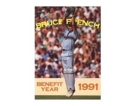 BRUCE FRENCH (NOTTINGHAMSHIRE) SIGNED CRICKET BENEFIT BROCHURE