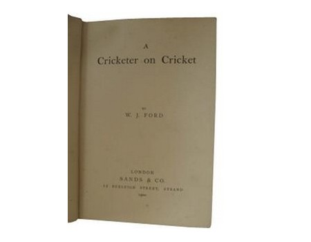 A CRICKETER ON CRICKET