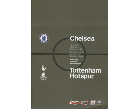 CHELSEA V TOTTENHAM HOTSPUR 2008 (CARLING CUP FINAL) FOOTBALL PROGRAMME