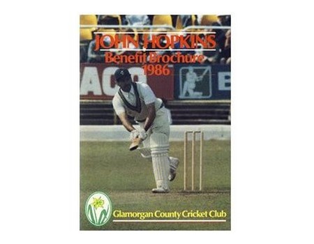 JOHN HOPKINS (GLAMORGAN) 1986 CRICKET BENEFIT BROCHURE