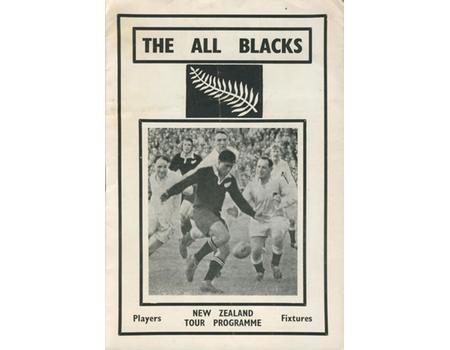 THE ALL BLACKS (1967) RUGBY TOUR PROGRAMME