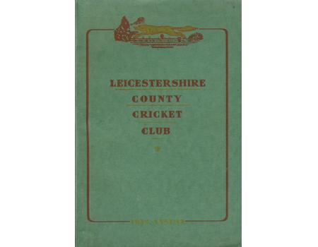 LEICESTERSHIRE COUNTY CRICKET CLUB 1952 ANNUAL 