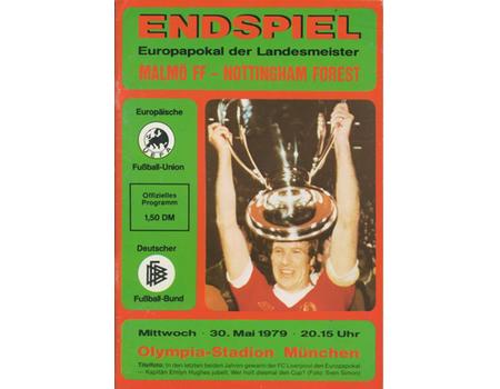 NOTTINGHAM FOREST V MALMO 1979 (EUROPEAN CUP FINAL) FOOTBALL PROGRAMME