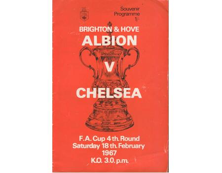 BRIGHTON V CHELSEA 1967 (F.A. CUP 4TH ROUND) FOOTBALL PROGRAMME