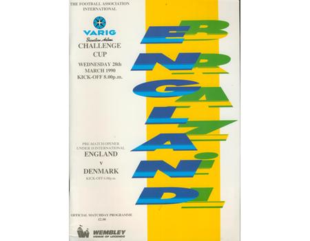 ENGLAND V BRAZIL 1990 FOOTBALL PROGRAMME