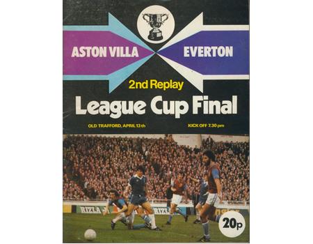 ASTON VILLA V EVERTON 1977 (LEAGUE CUP FINAL, 2ND REPLAY) FOOTBALL PROGRAMME