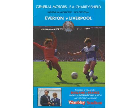 EVERTON V LIVERPOOL 1986 (CHARITY SHIELD) FOOTBALL PROGRAMME