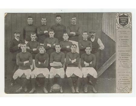 MIDDLESBROUGH 1904-05 FOOTBALL POSTCARD