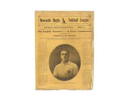 NEWCASTLE (N.S.W.) V ENGLAND 1924 RUGBY PROGRAMME