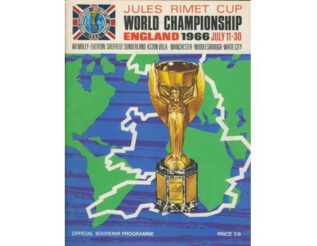 WORLD CUP 1966 TOURNAMENT BROCHURE