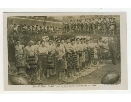 NEW ZEALAND MAORI RUGBY LEAGUE TOUR TO AUSTRALIA 1908 POSTCARD