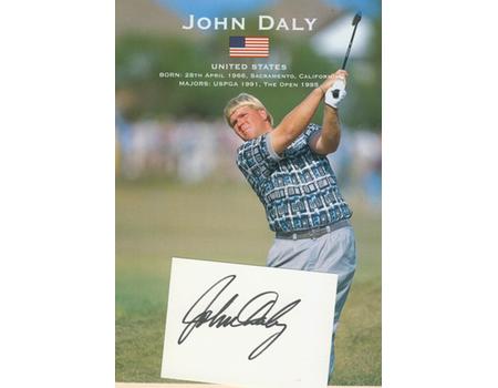 JOHN DALY (USA) PUBLICITY PHOTO + AUTOGRAPH